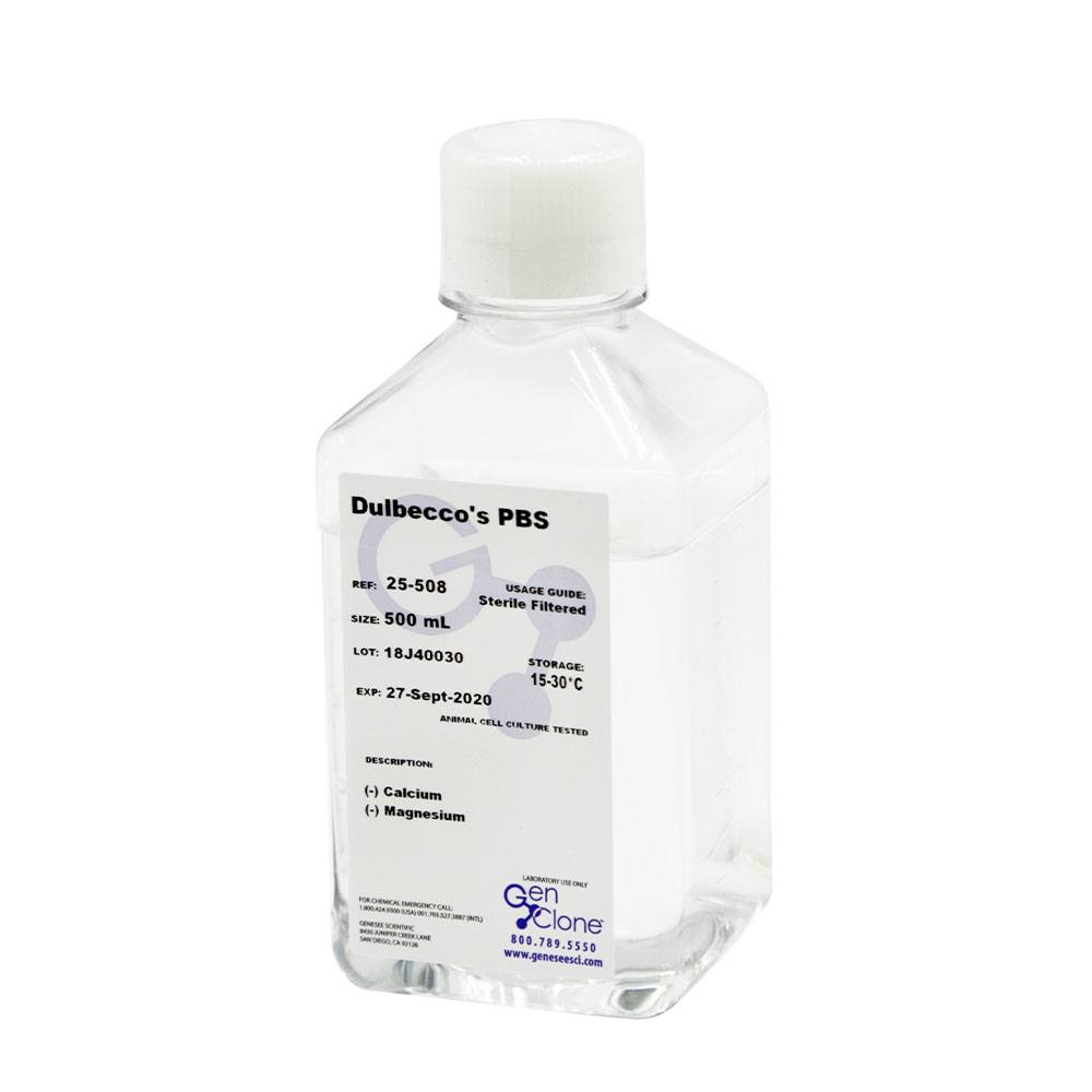 DPBS, 10X, without Ca, Mg, Phenol Red, 6 x 500ml | Boca Scientific